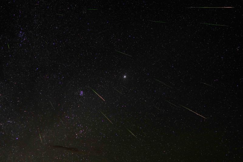 2023 Perseids, Jupiter and M45 Pleiades at Kelso Dunes