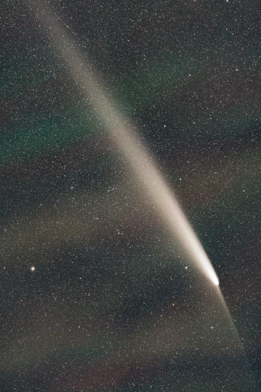 C/2023 A3 Tsuchinshan-ATLAS (with airglow and M12 on the left) at Dante's View